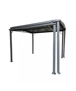 Cosma Gazebo Estensibile 3x3 Antracite in Alluminio e Policarbonato