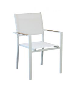 Cosma Poltrona Brooklyn Impilabile Bianco 56x57x87 cm con Braccioli