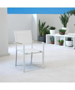 Cosma Poltrona Brooklyn Impilabile Bianco 56x57x87 cm con Braccioli