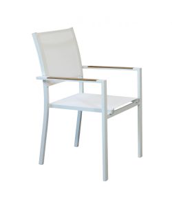 Cosma Poltrona Brooklyn Impilabile Bianco 56x57x87 cm con Braccioli