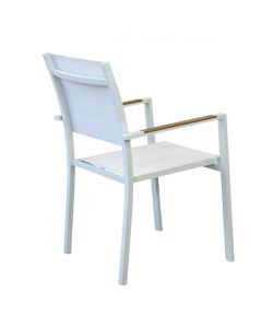 Cosma Poltrona Brooklyn Impilabile Bianco 56x57x87 cm con Braccioli