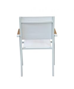 Cosma Poltrona Brooklyn Impilabile Bianco 56x57x87 cm con Braccioli