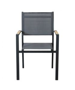 Cosma Poltrona Brooklyn Impilabile Antracite 56x57x87 cm con Braccioli