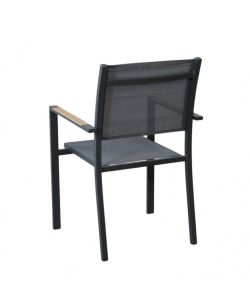Cosma Poltrona Brooklyn Impilabile Antracite 56x57x87 cm con Braccioli