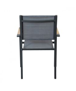 Cosma Poltrona Brooklyn Impilabile Antracite 56x57x87 cm con Braccioli