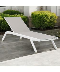 Cosma Lettino Prendisole Impilabile Grigio Chiaro 198x72x35,5 cm
