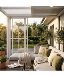 Cosma Laterale in Policarbonato Bianco 270x300 cm Pergola Blioclimatica