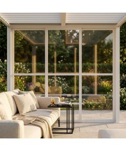 Cosma Laterale in Policarbonato Bianco 270x300 cm Pergola Blioclimatica