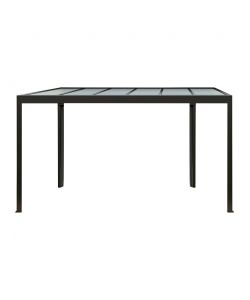 Veranda - Addossata in policarbonato grigio scuro 4,3 x 3 metri rettangolare