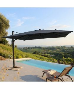 Cosma Ombrellone da giardino 4x4 mt con palo laterale Antracite