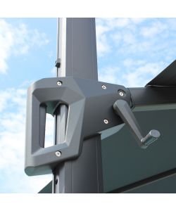 Cosma Ombrellone da giardino 4x4 mt con palo laterale Antracite