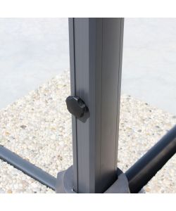 Cosma Ombrellone da giardino 4x4 mt con palo laterale Antracite