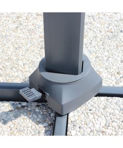 Cosma Ombrellone da giardino 4x4 mt con palo laterale Antracite