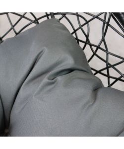 Cosma Dondolo Ponza Sospeso in Metallo e Wicker Nero 195x82x122 cm