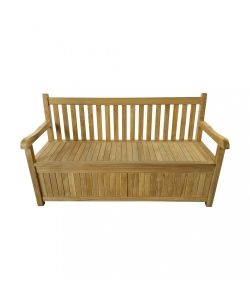 Cosma Panca Contenitore Teak 160x64x92cm Marrone Chiaro Moderna
