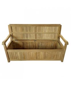 Cosma Panca Contenitore Teak 160x64x92cm Marrone Chiaro Moderna