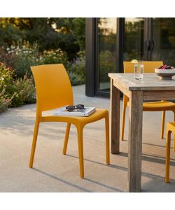 Cosma Sedia Giallo Polipropilene Rettangolare 46x54x80 cm Senza Braccioli