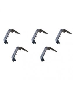 KIT Staffe Pergola Bioclimatica 5 Pezzi Antracite 10x10x5 cm Alluminio
