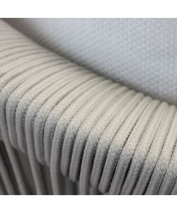 Cosma Salotto Tijuana 2 posti con cuscini beige - Struttura alluminio moderno 180x78x83