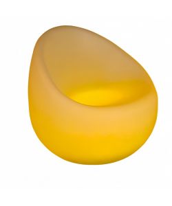 Cosma Poltrona Luminosa Gialla in Plastica PE 75x75x70 cm per Esterni