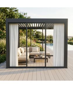 Pergola BioClimatica Tenda da Interno 4m Antracite per Pergola Moderna