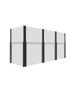 FRANGIVENTO IN VETRO ELEVABILE ANTRACITE 90x10x110/180 cm MANUALE
