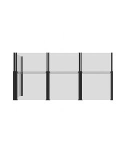 FRANGIVENTO IN VETRO ELEVABILE ANTRACITE 90x10x110/180 cm MANUALE