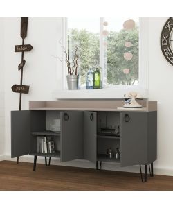 Madia Dea 4 ante antracite tortora 140x36x80 h