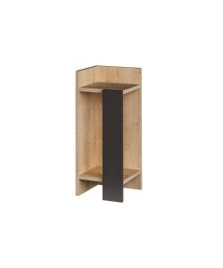 Tavolino di design Elos rovere oak pannello antracite 25x25x60h sinistro