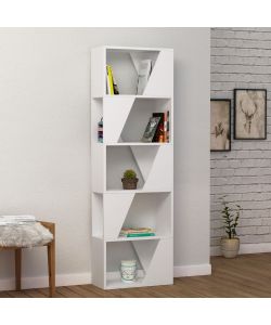 Libreria Frame bianca 5 ripiani 54x168
