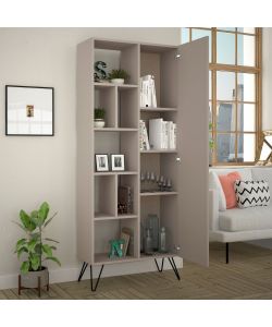 Libreria Jedda tortora con anta 80,6x191