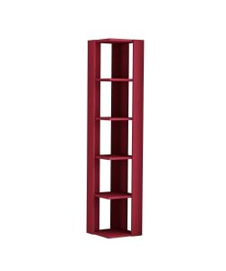 Libreria angolare Nati bordeaux 5 ripiani