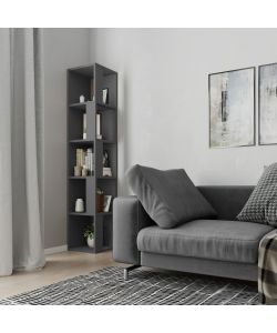 Libreria angolare Piano antracite 5 ripiani 31,4x31,4x158,9