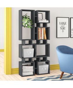 Libreria bifacciale Rail antracite 79x166,5