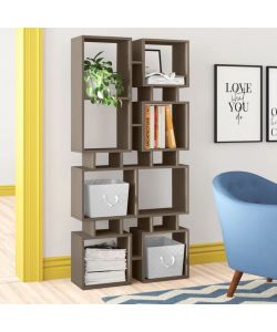Libreria bifacciale Rail tortora 79x166,5
