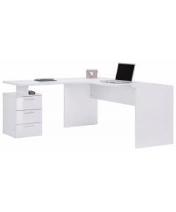 Scrivania Angolare New Selina Design Moderno Bianco Lucido