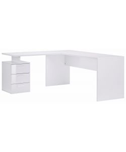 Scrivania Angolare New Selina Design Moderno Bianco Lucido