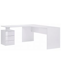 Scrivania Angolare New Selina Design Moderno Bianco Lucido