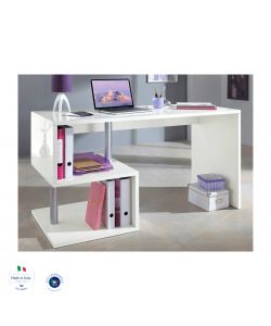 Scrivania Esse 140 Design Moderno Bianco Lucido