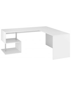 Scrivania Esse Angolare Design Moderno Bianco Lucido