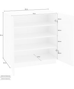 Web Furniture Scarpiera Vega Bianco Lucido - Design Italiano