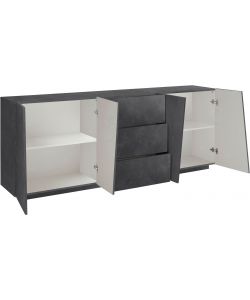 Web Furniture Credenza Vega Ardesia - Design Moderno 220cm