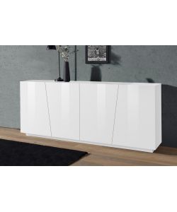 Credenza VEGA moderna 4 ante battente  bianco lucido