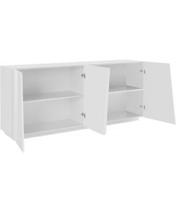 Credenza VEGA moderna 4 ante battente  bianco lucido