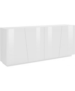 Credenza VEGA moderna 4 ante battente  bianco lucido