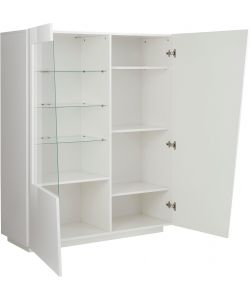 Web Furniture Vetrina VEGA Bianco Lucido - Design Moderno e Funzionale