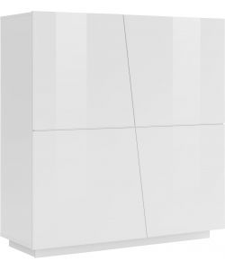 Madia VEGA moderna 4 ante battente bianco lucido