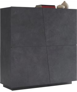 Web Furniture Madia VEGA Moderna Ardesia - Design Italiano 126x120 cm