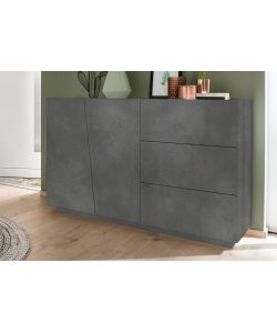 Credenza VEGA moderna 2 ante battente 3 cassetti 140  ardesia