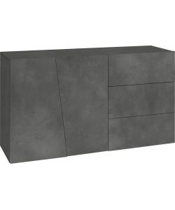 Credenza VEGA moderna 2 ante battente 3 cassetti 140  ardesia